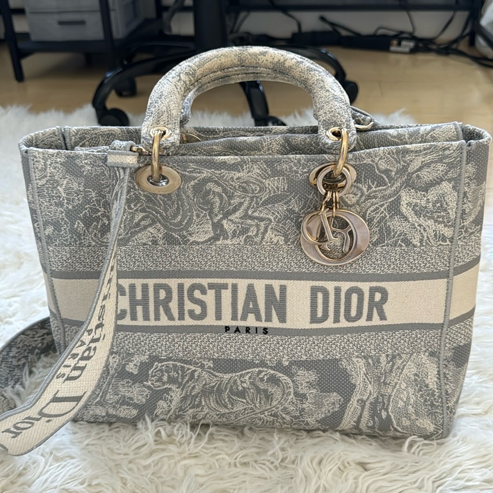 Dior Medium Toile de Jouy Lady D-Lite